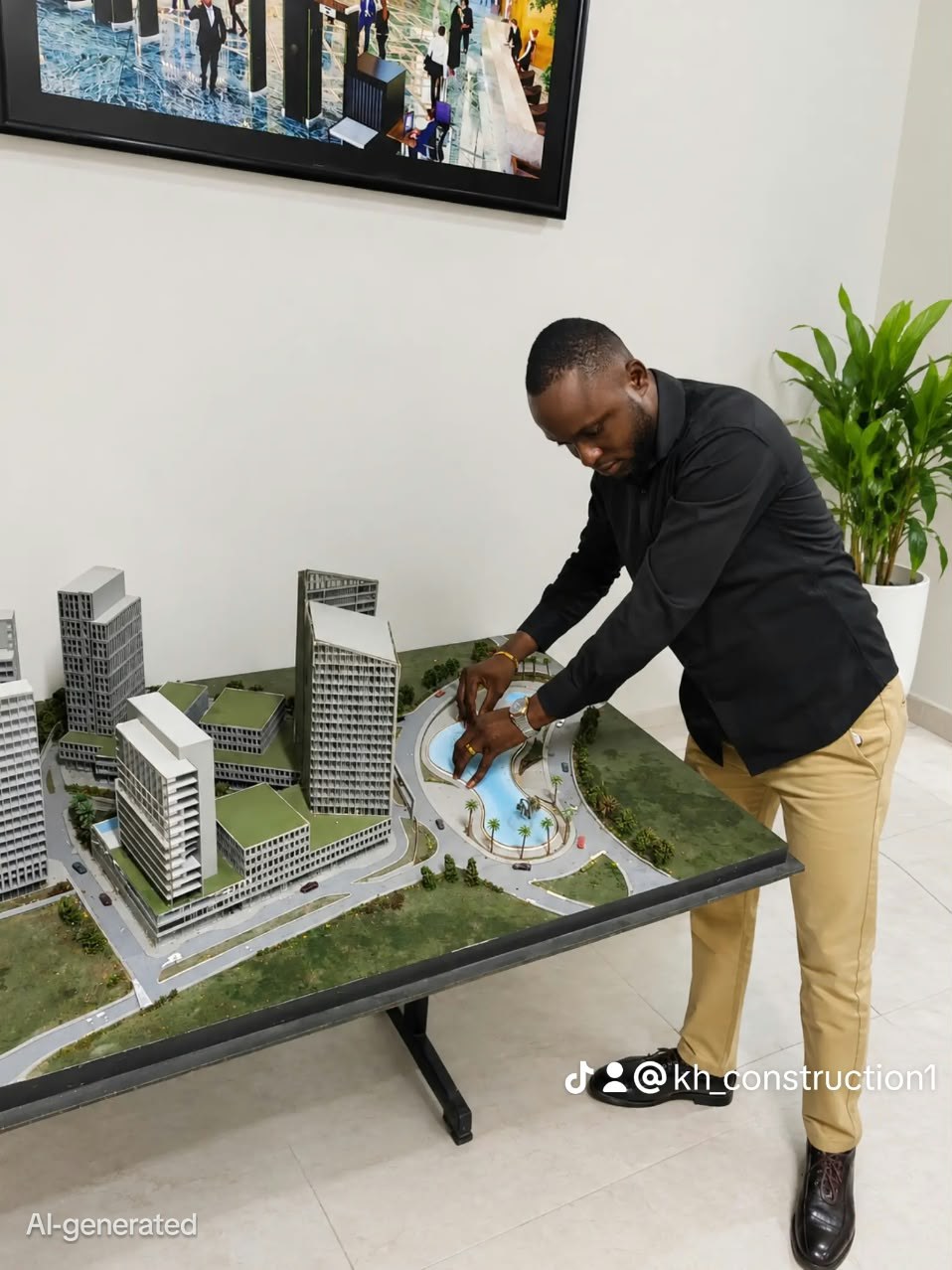 Présentation d’une maquette de bâtiment